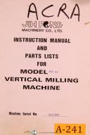JIH Fong-Acra-JIH Fong Acra AM-2V, Vertical Milling Machine, Instruction Manual and Parts List-AM-2V-05